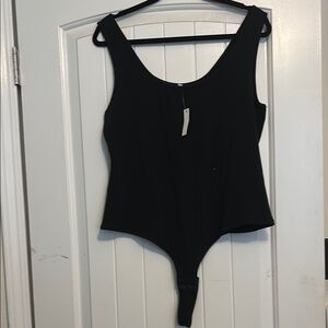 Madewell Black Bodysuit Scoop Neck Tank